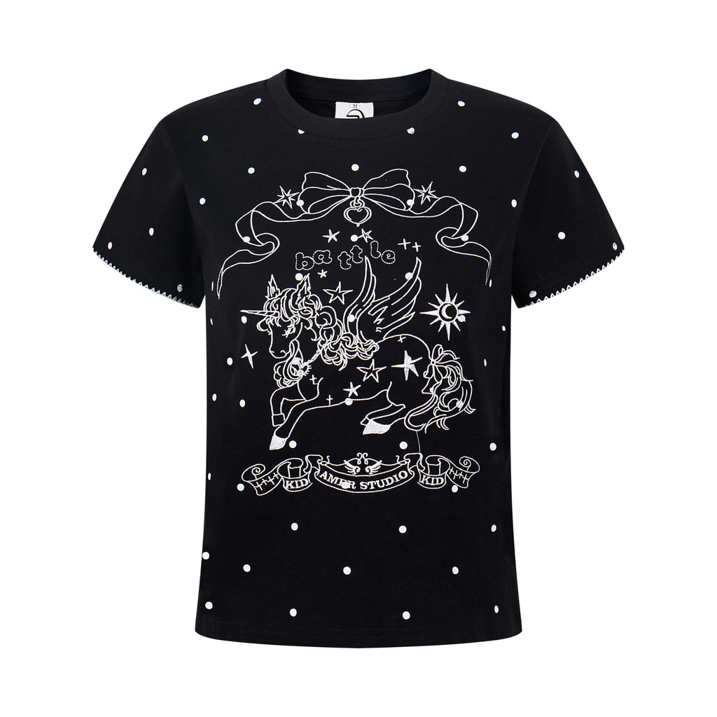 LaceBravo_Anime_Unicorn_Print_Round_Neck_Short_Sleeve_Women's_Slim_T-shirts_1042338866735_MISSTT