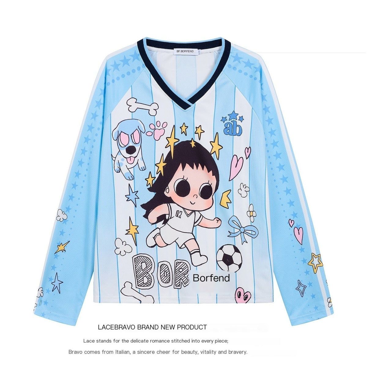 LaceBravo_Cartoon_Striped_Print_Raglan_Sleeve_V-neck_Women's_Polyester_Long_Sleeve_T-shirts_1083135565683_MISSTT