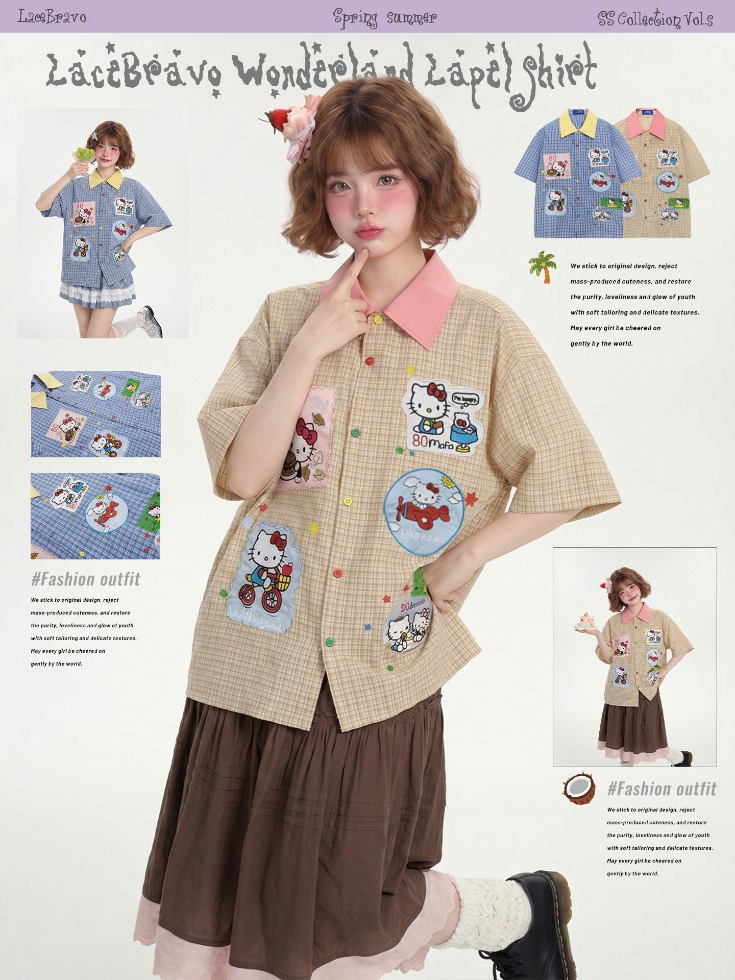 LaceBravo_Cute_Kitty_Applique_Embroidered_Loose_Vintage_Women's_Short_Sleeve_T-shirts_1052620548699_MISSTT