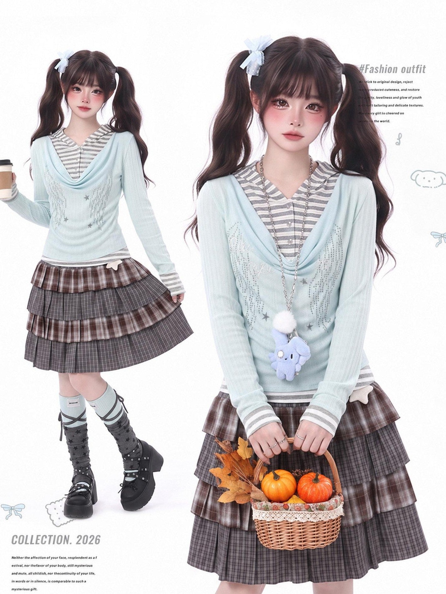 LaceBravo Faux Layered Striped Splice Lace Women's Knitted Slim Fit Long Sleeve T-shirts