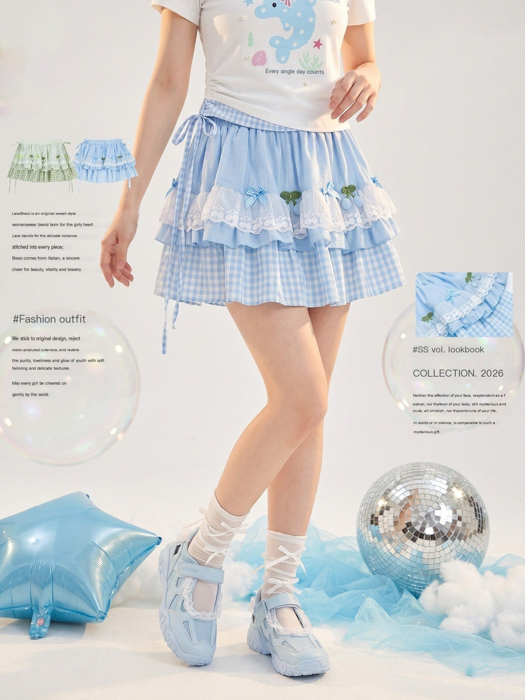 LaceBravo_Green_Plaid_American_Lace_Trim_Bow_Puff_Women's_Tulle_Mini_Skirts_1054143573748_MISSTT