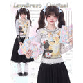 LaceBravo_Japanese_Cartoon_Cat_Print_Contrast_Ruffle_Women's_Mesh_Long_Sleeve_T_Shirts_1074951946198_MISSTT
