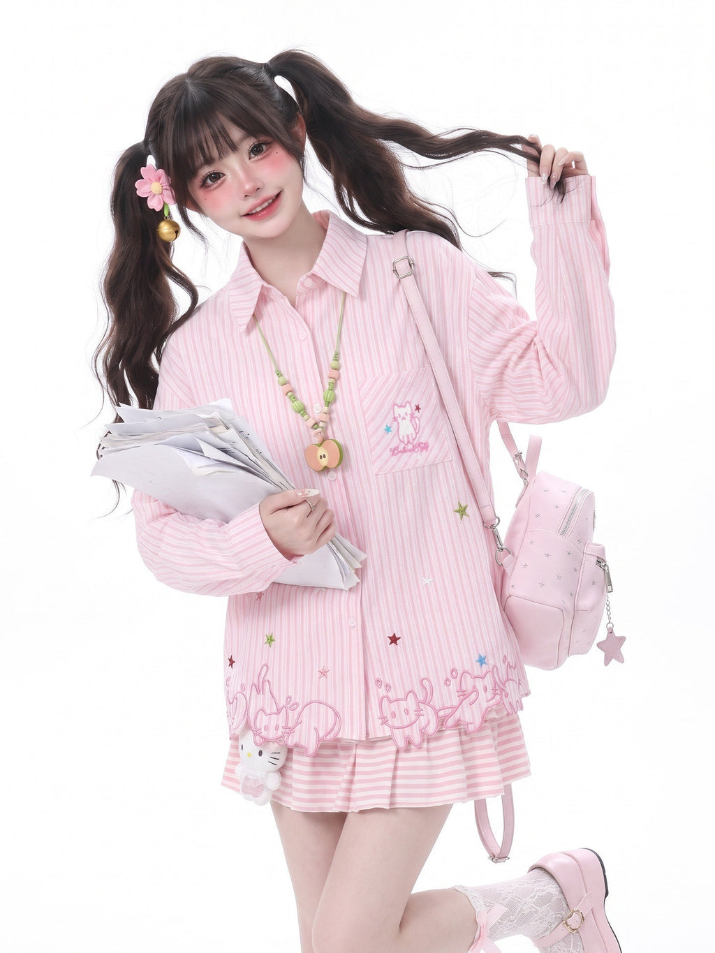 LaceBravo_Lace_Cat_Embroidery_Turn_Down_Collar_Long_Sleeve_Loose_Fit_Women's_Overshirts_1069809882071_MISSTT
