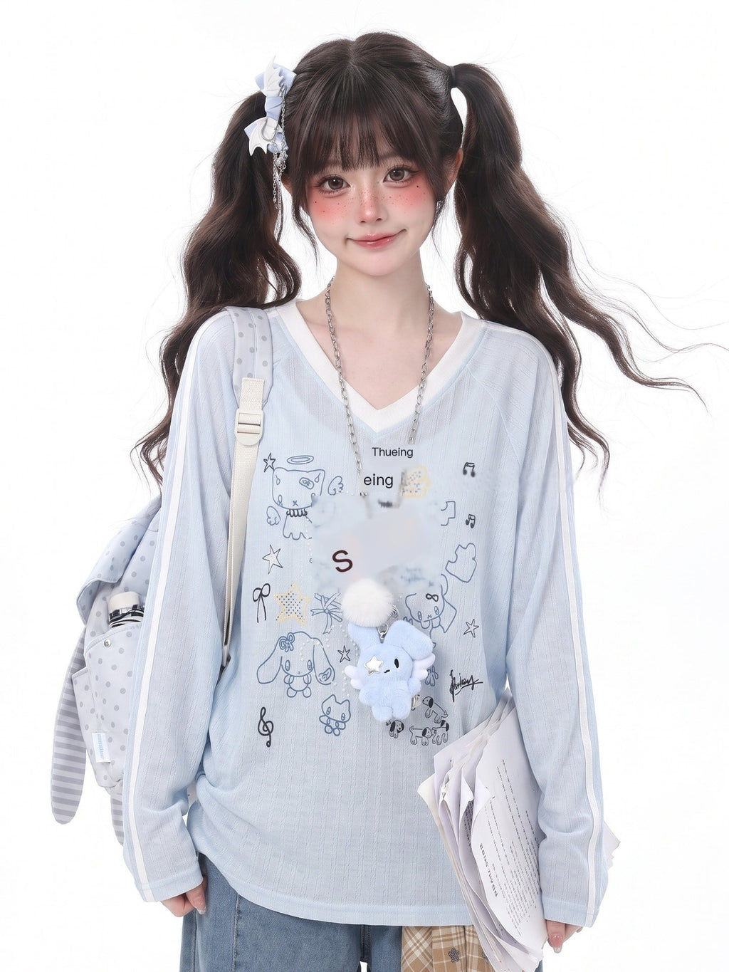 LaceBravo_Lace_Trim_Y2k_Cartoon_Print_Pearl_Embellished_Women's_Long_Sleeve_T-shirts_1069800842586_MISSTT