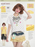 LaceBravo_Retro_Star_Print_Collegiate_Crew_Neck_Slim_Fit_Women's_Short_Sleeve_T-shirts_1051450557194_MISSTT