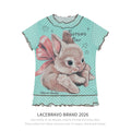 LaceBravo_Ruffle_Trim_Rabbit_Polka_Dot_Crew_Neck_Cropped_Women's_Short_Sleeve_T-shirts_1032333666528_MISSTT