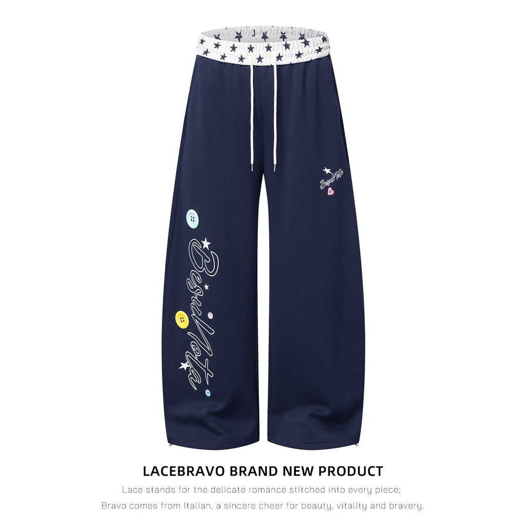 LaceBravo_Star_Letter_Print_Button_Double_Waist_Wide_Leg_Women's_Cotton_Sweatpants_1087385263773_MISSTT