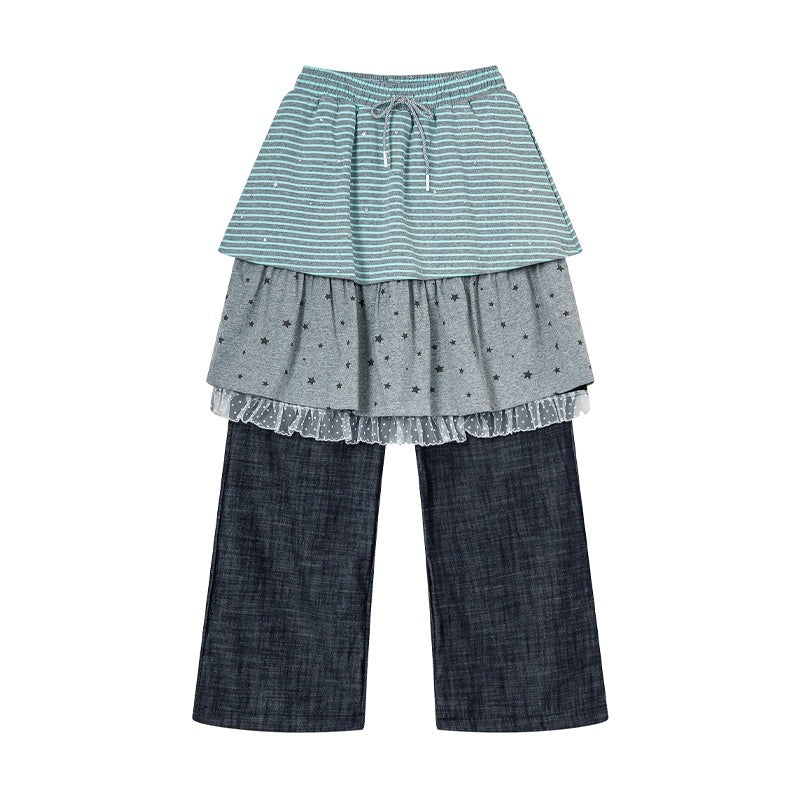 LaceBravo_Striped_Patchwork_High_Waist_Women's_Cotton_Skorts_1087379619394_MISSTT