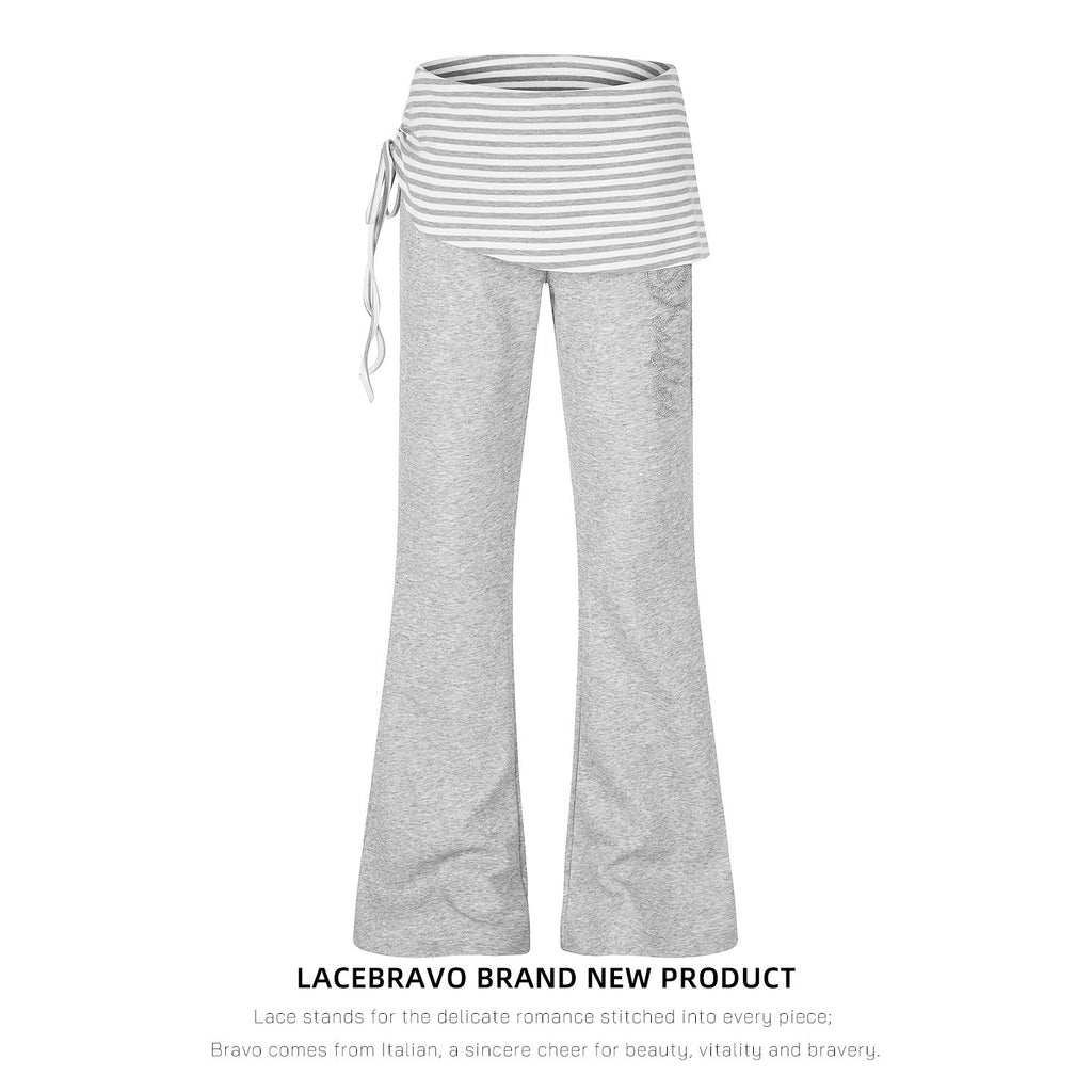 LaceBravo_Striped_Rhinestone_Asymmetric_Korean_Slim_Fit_Women's_Cotton_Sweatpants_1076983243147_MISSTT