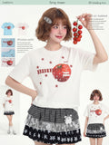 LaceBravo_Tomato_Red_Dopamine_Star_Print_Retro_Women's_Loose_Slim_Short_Sleeve_T-shirts_1056747487098_MISSTT