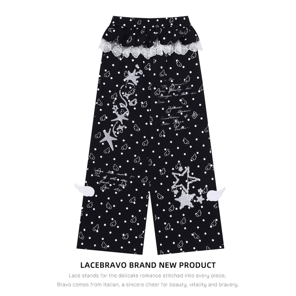 LaceBravo_Unicorn_Polka_Dot_Music_Note_Print_Flare_Sleeve_Women's_Cotton_Long_Sleeve_T-shirts_1089033942063_MISSTT