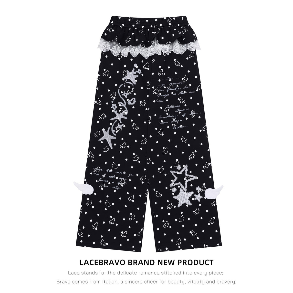 LaceBravo_Unicorn_Polka_Dot_Music_Note_Print_Flare_Sleeve_Women's_Cotton_Long_Sleeve_T-shirts_1089033942063_MISSTT