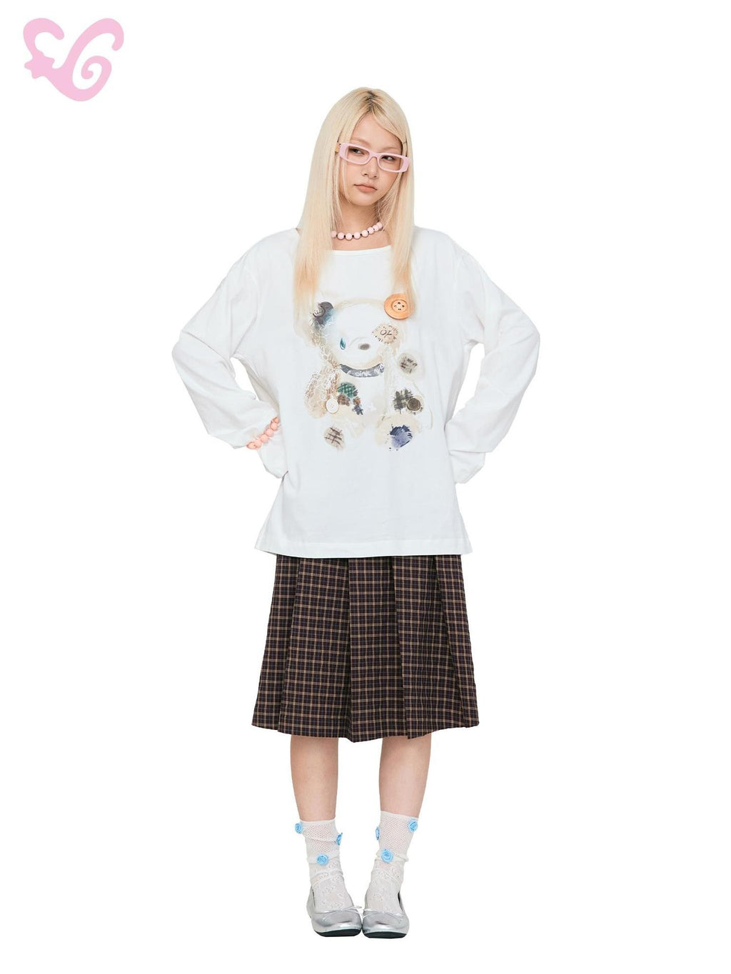 MOF Animal Print Contrast Color Long Sleeve Round Neck Women's Loose Fit Top Matching Skirt Sets
