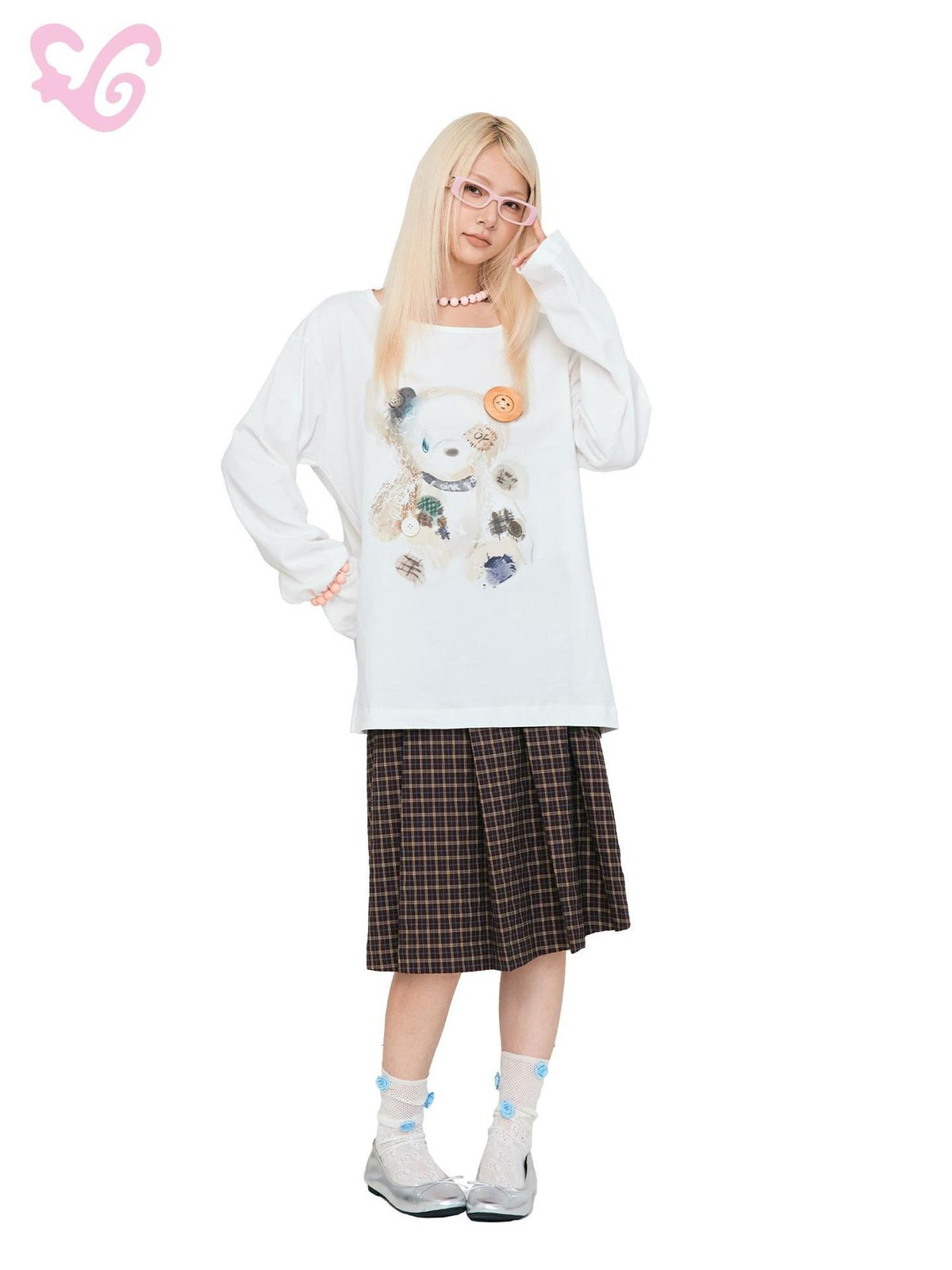 MOF Animal Print Contrast Color Long Sleeve Round Neck Women's Loose Fit Top Matching Skirt Sets