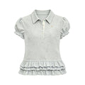 MOF_Beaded_Floral_Lace_Hem_Puff_Sleeve_Women's_Cotton_Polo_Short_Sleeve_T-shirts_1053276199139_MISSTT