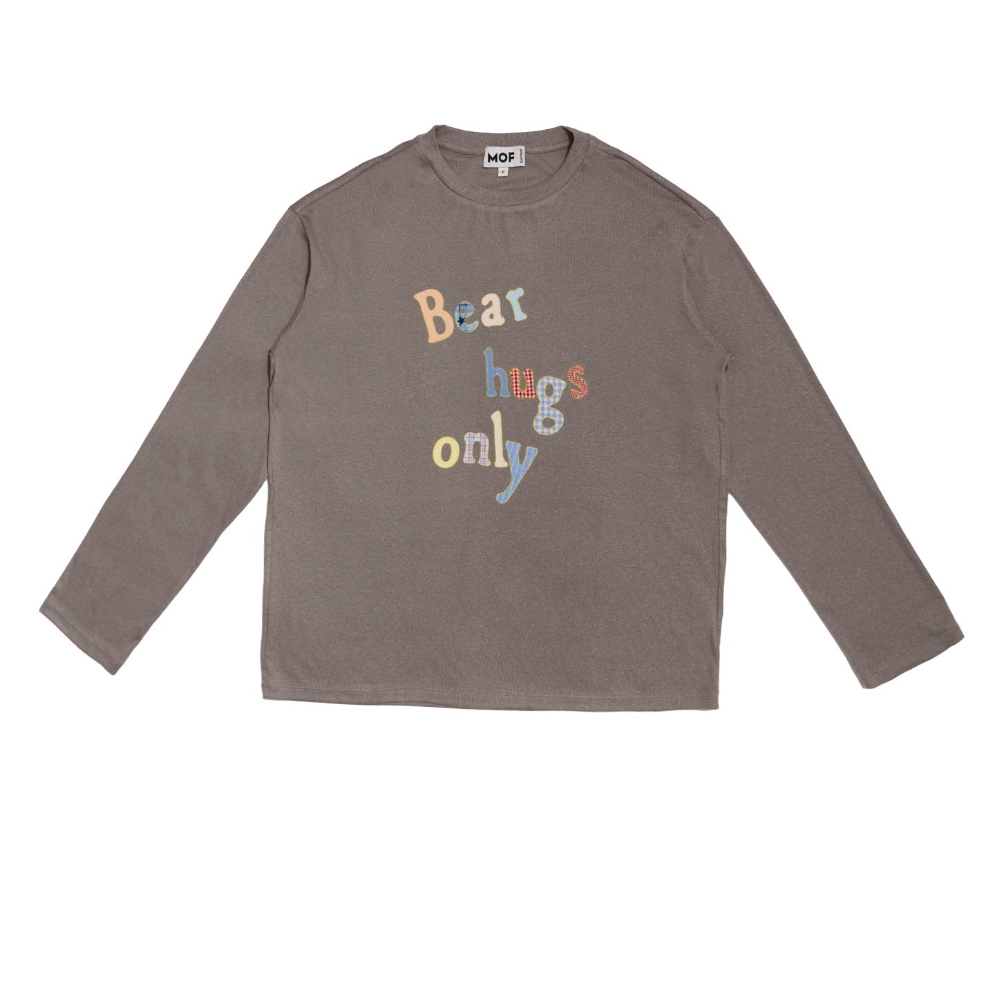 MOF_Bear_Applique_Printed_Round_Neck_Women's_Lyocell_Blend_Long_Sleeve_T-shirts_1039777275435_MISSTT