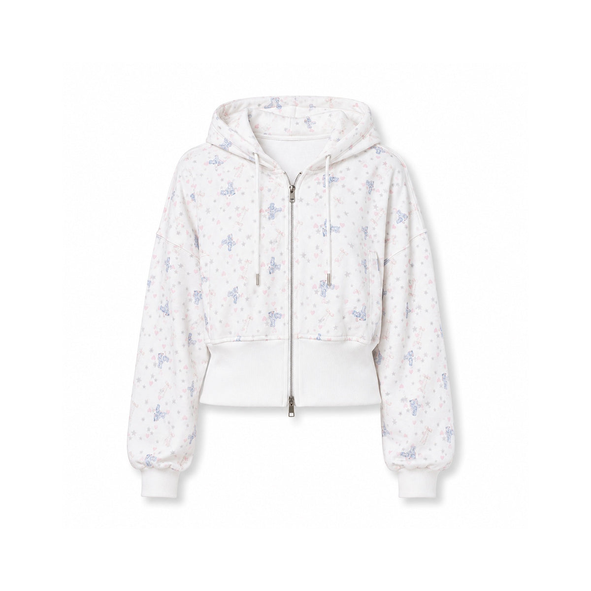MOF_Bow_Polka_Dot_Zip_Hooded_Cropped_Cotton_Women's_Tracksuit_Sets_1084115567335_MISSTT