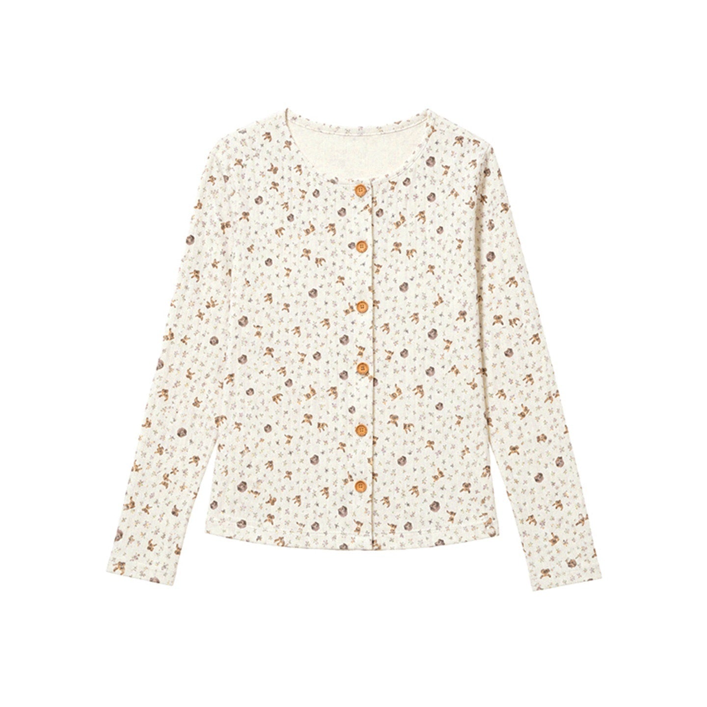 MOF_Cute_Bear_Floral_Ribbed_Cropped_Round_Neck_Long_Sleeve_Women's_Cotton_Cardigans_1071007429389_MISSTT