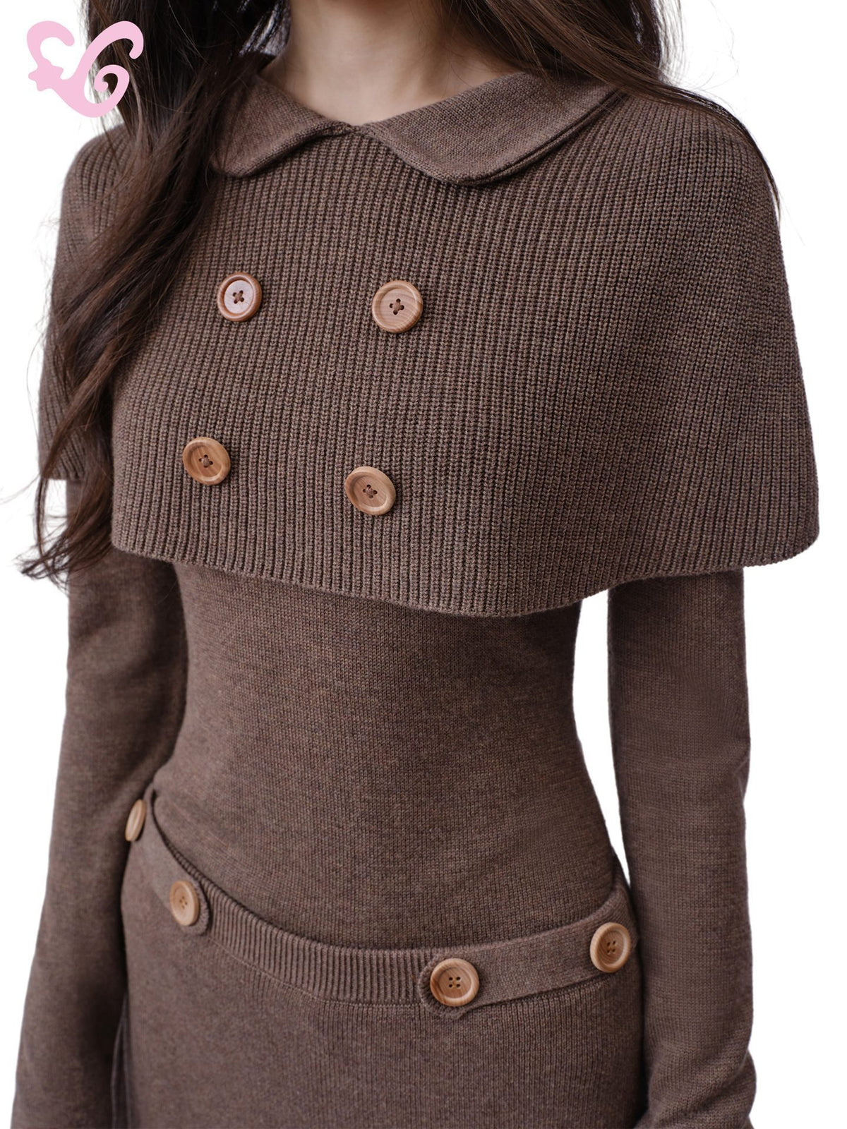MOF_Knit_Faux_Two_Piece_Cape_Doll_Collar_Waist_Cinch_Women's_Wool_Blend_Matching_Skirt_Sets_1083895175331_MISSTT
