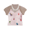 MOF_Pink_Pleated_Pearl_Necklace_Printed_Women's_Polyester_Baby_Tees_1041494709619_MISSTT