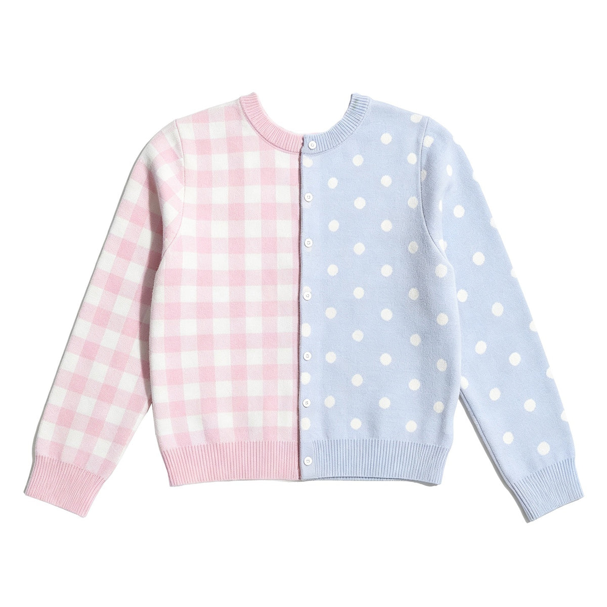 MOF_Polka_Dot_Color_Block_Diy_Patchwork_Cardigan_Women's_Knit_Sweaters_1078062336136_MISSTT