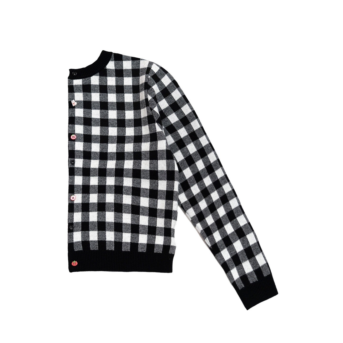 MOF_Reversible_Half_And_Half_Polka_Dot_Plaid_Women's_Viscose_Blend_Cardigans_984061930410_MISSTT