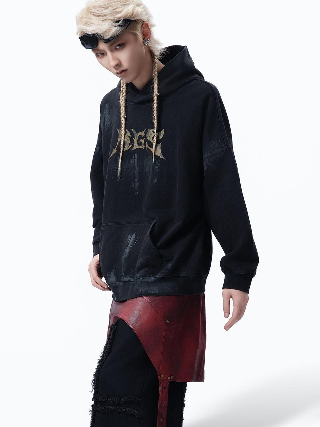 MOGONGSHE American Retro Hiphop Graphic Print Women's Heavyweight Long Sleeve Hoodies