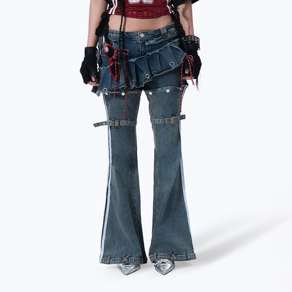 MOGONGSHE_American_Vintage_Heavywork_Detachable_Skirt_Overlay_Women's_Denim_Flare_Jeans_977611150499_MISSTT