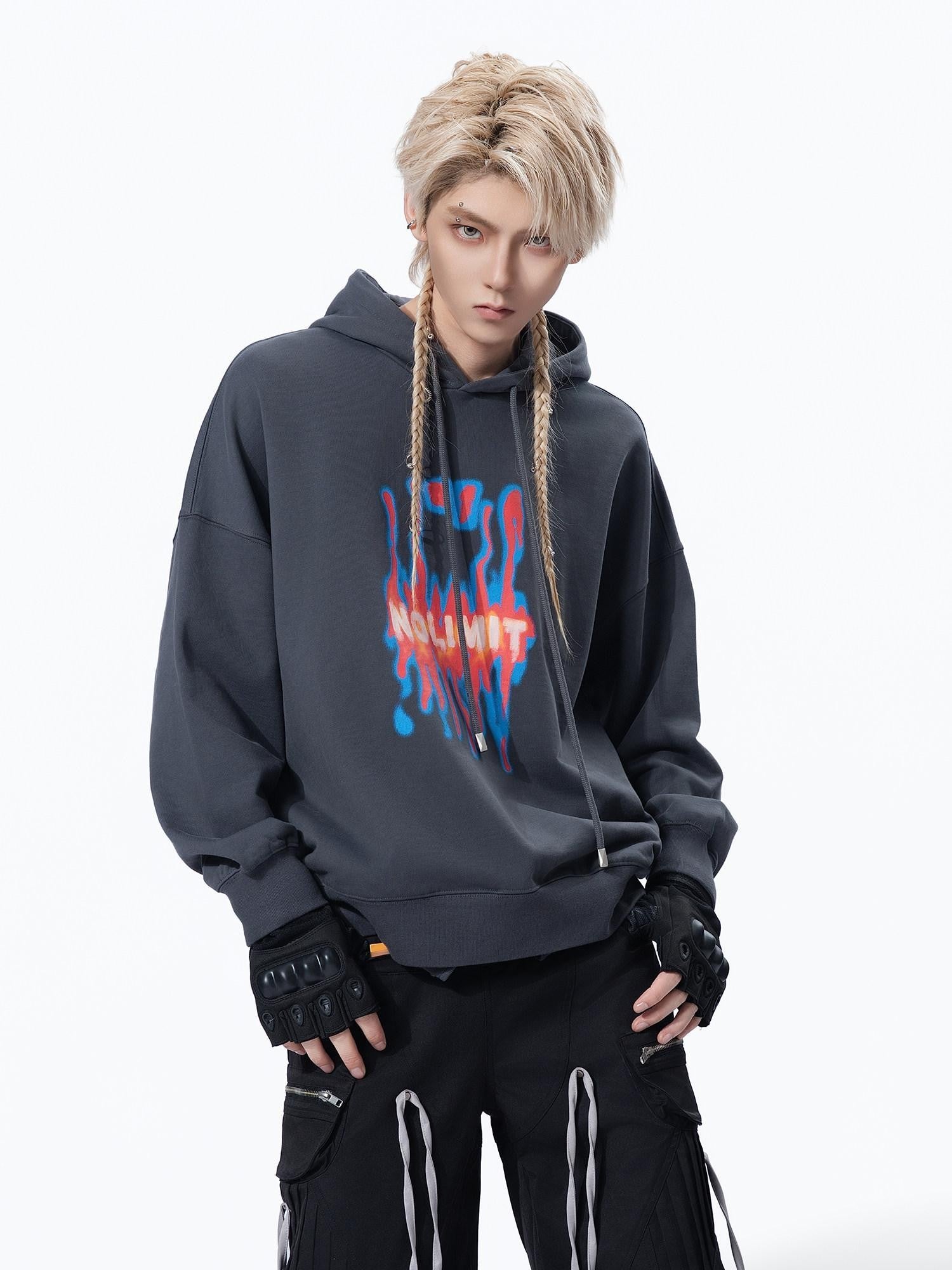 MOGONGSHE American Vintage Slouchy Chic Women's Heavyweight Cotton Hoodies