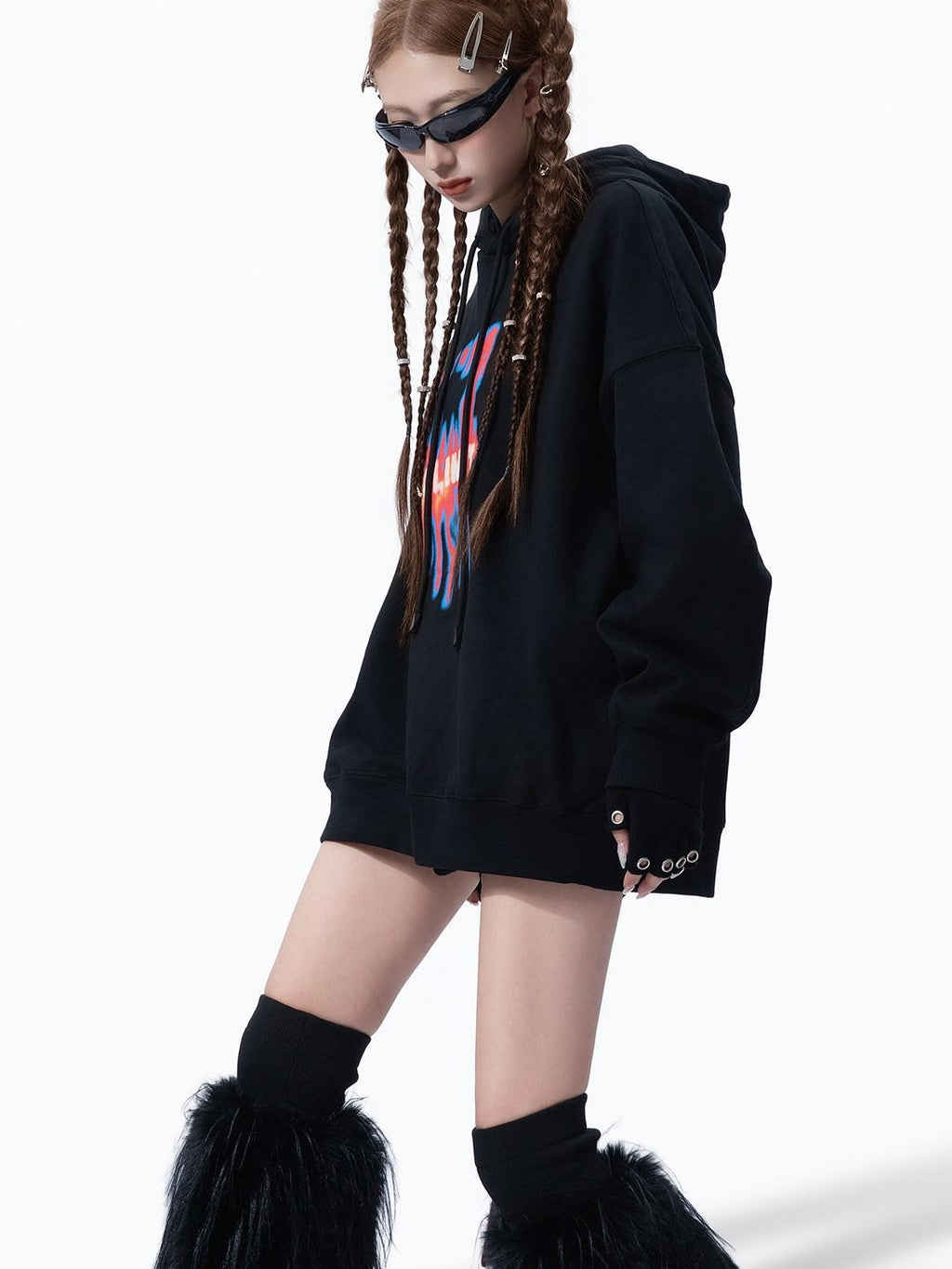 MOGONGSHE American Vintage Slouchy Chic Women's Heavyweight Cotton Hoodies