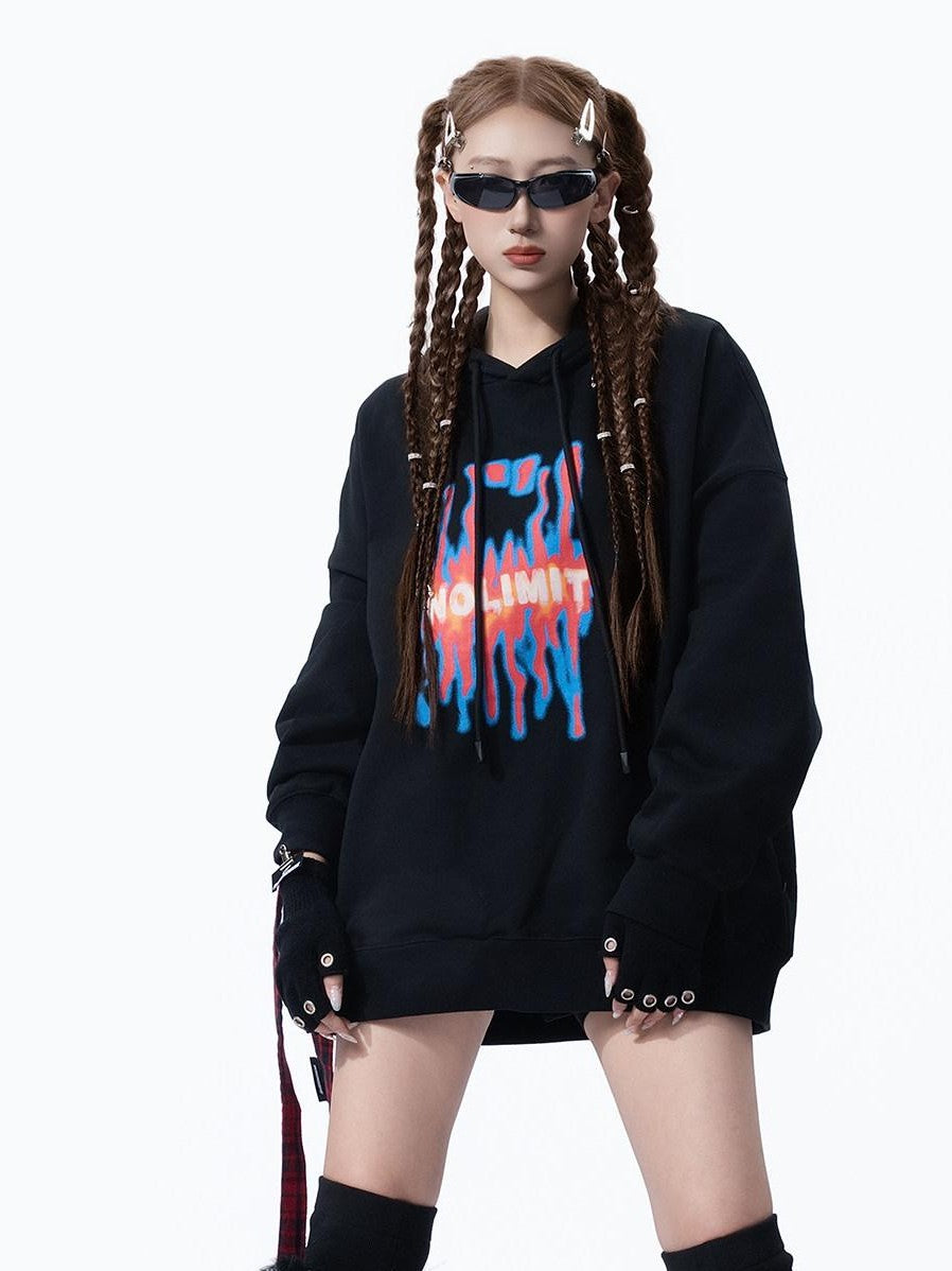 MOGONGSHE American Vintage Slouchy Chic Women's Heavyweight Cotton Hoodies