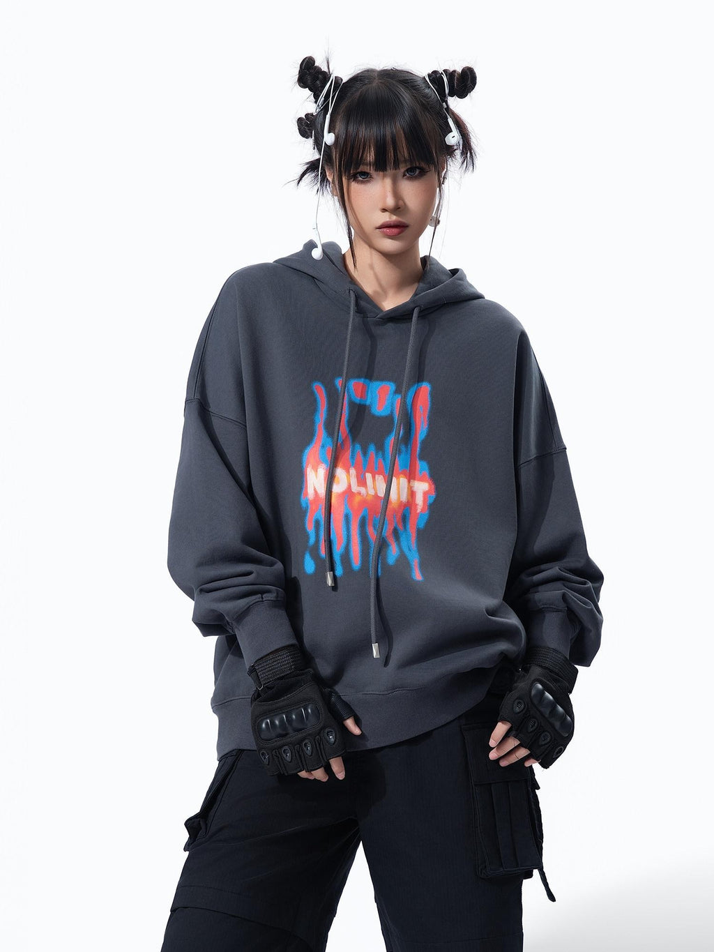 MOGONGSHE American Vintage Slouchy Chic Women's Heavyweight Cotton Hoodies