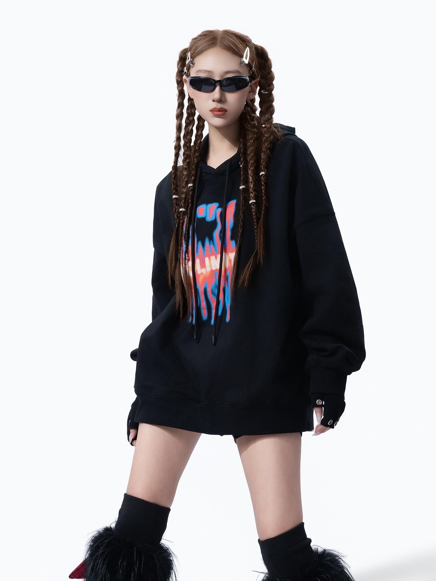 MOGONGSHE American Vintage Slouchy Chic Women's Heavyweight Cotton Hoodies