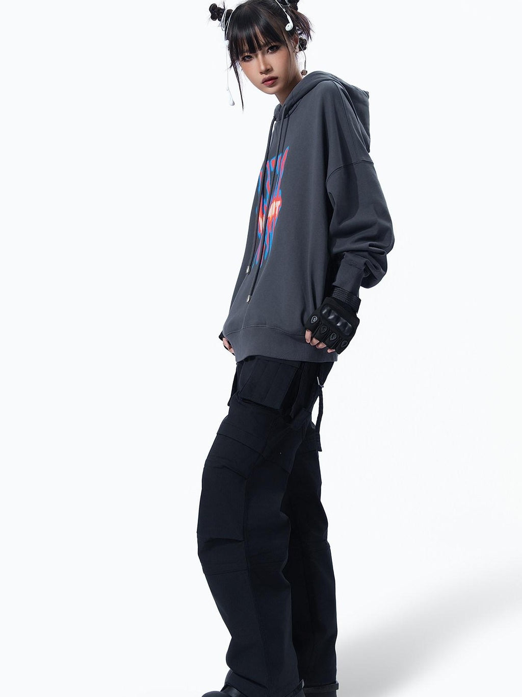 MOGONGSHE American Vintage Slouchy Chic Women's Heavyweight Cotton Hoodies