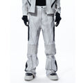 MOGONGSHE_Distressed_Gray_White_Patchwork_Pleated_Biker_Women's_Leather_Flare_Pants_996004286365_MISSTT