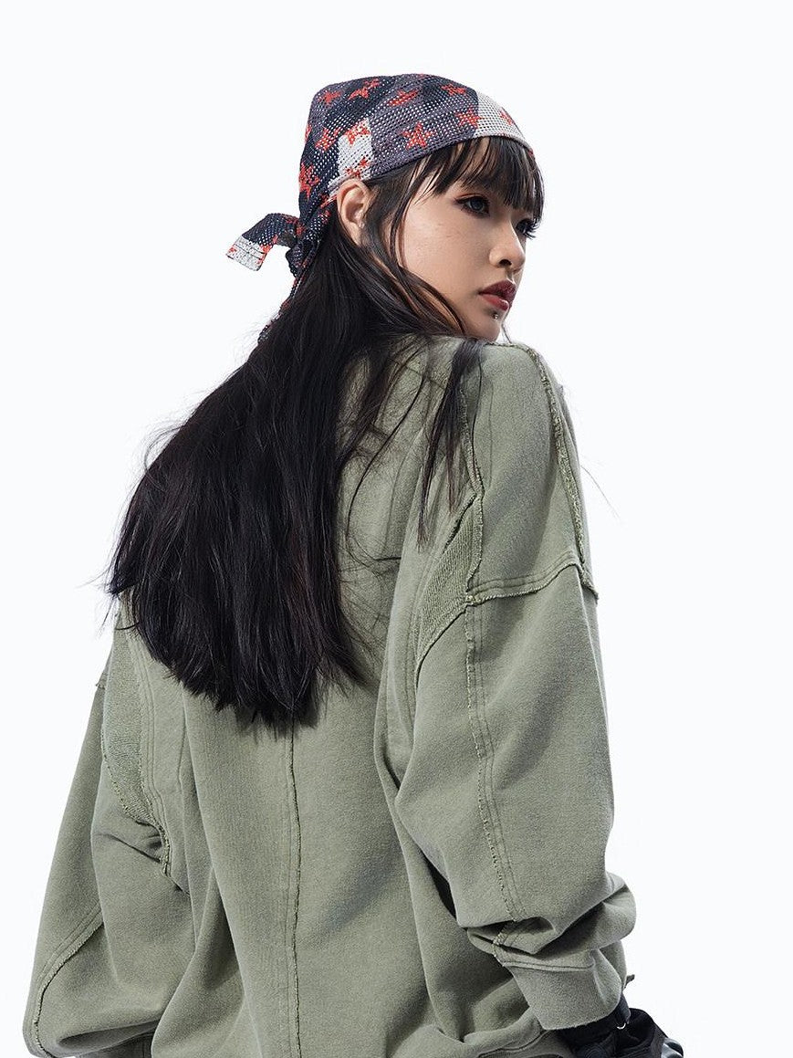 MOGONGSHE Edgy Wasteland Streetwear Women's Heavyweight Long Sleeve T-shirts