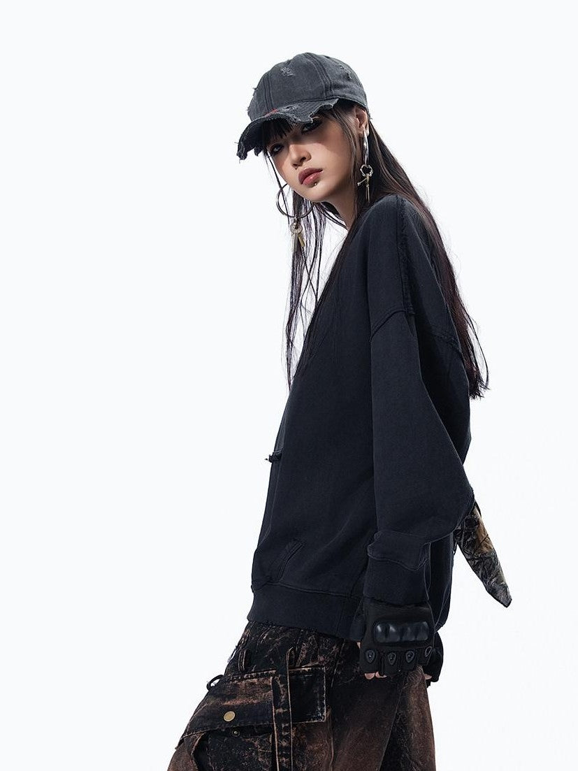 MOGONGSHE Edgy Wasteland Streetwear Women's Heavyweight Long Sleeve T-shirts