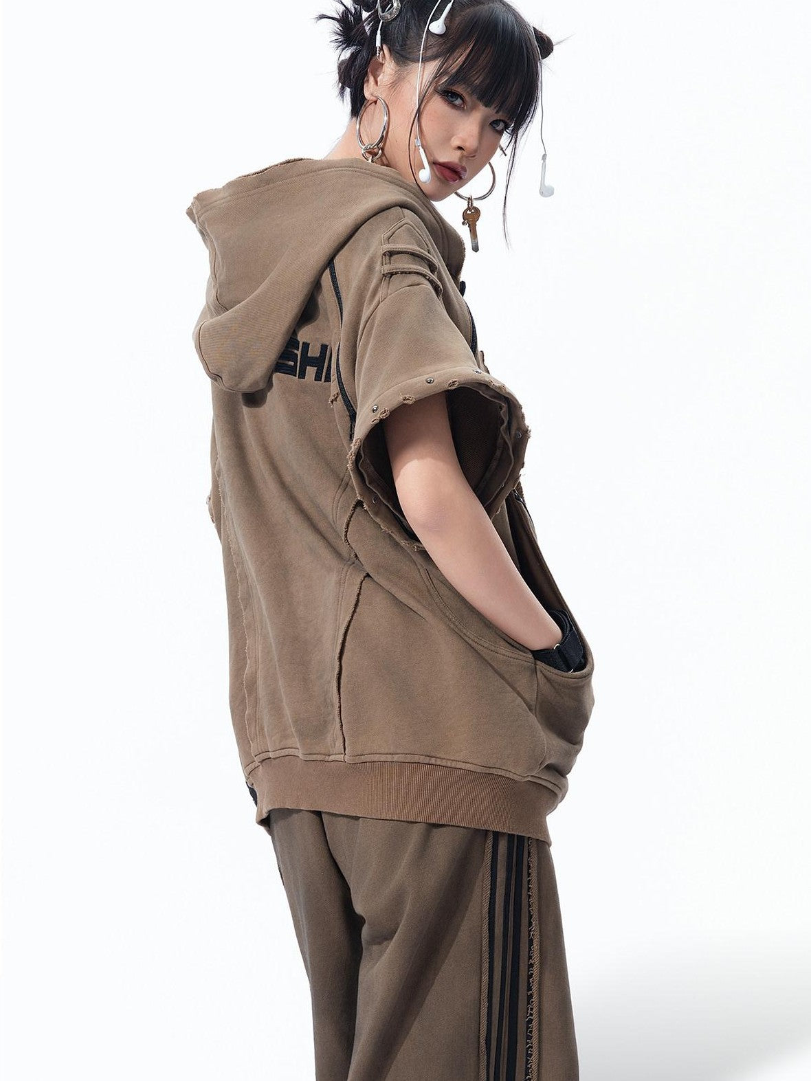 MOGONGSHE Heavyweight Patchwork Embroidered Women's Cotton Tracksuit Sets