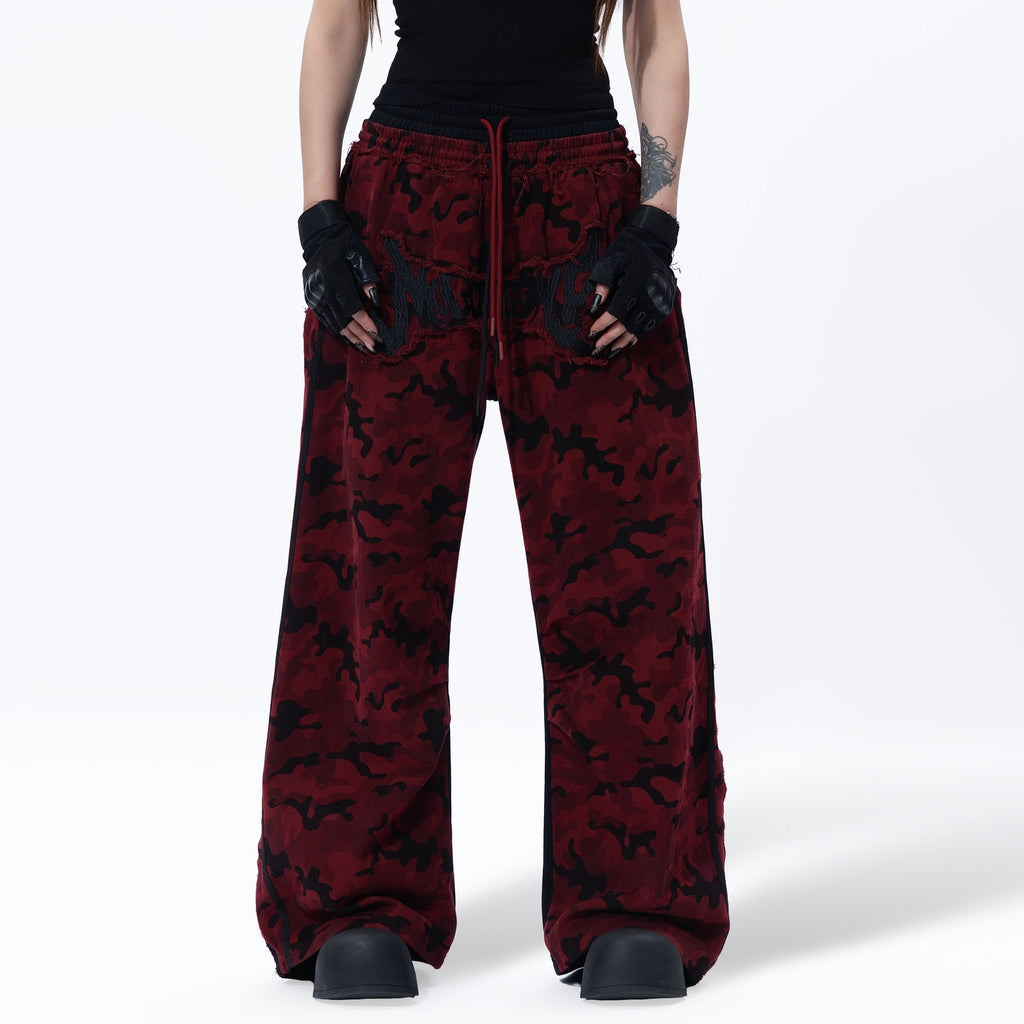MOGONGSHE_Red_Camo_Dual_Waist_Colorblock_Women's_Cotton_Drape_Wide-leg_Jeans_998449524207_MISSTT