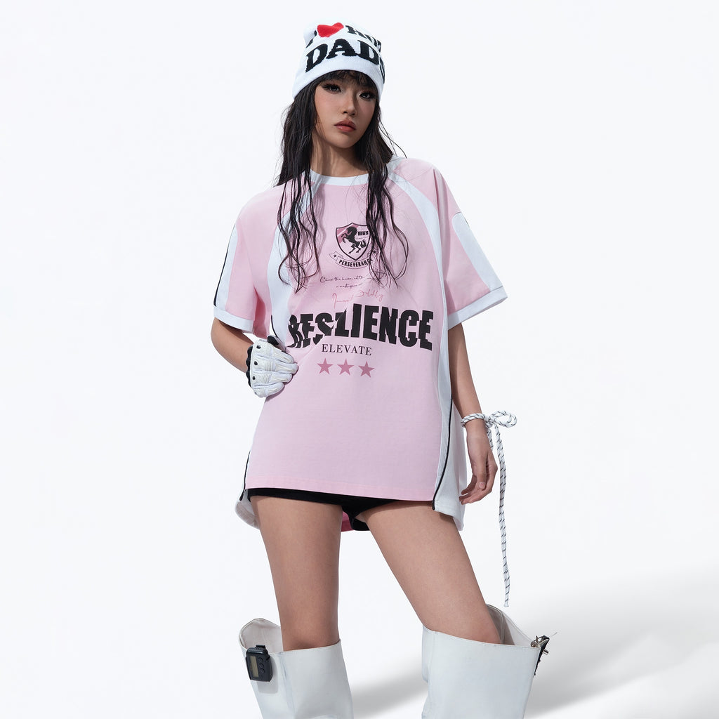 MOGONGSHE_Retro_Colorblock_Jersey_Print_Oversized_Women's_Cotton_Short_Sleeve_T-shirts_1039090075005_MISSTT