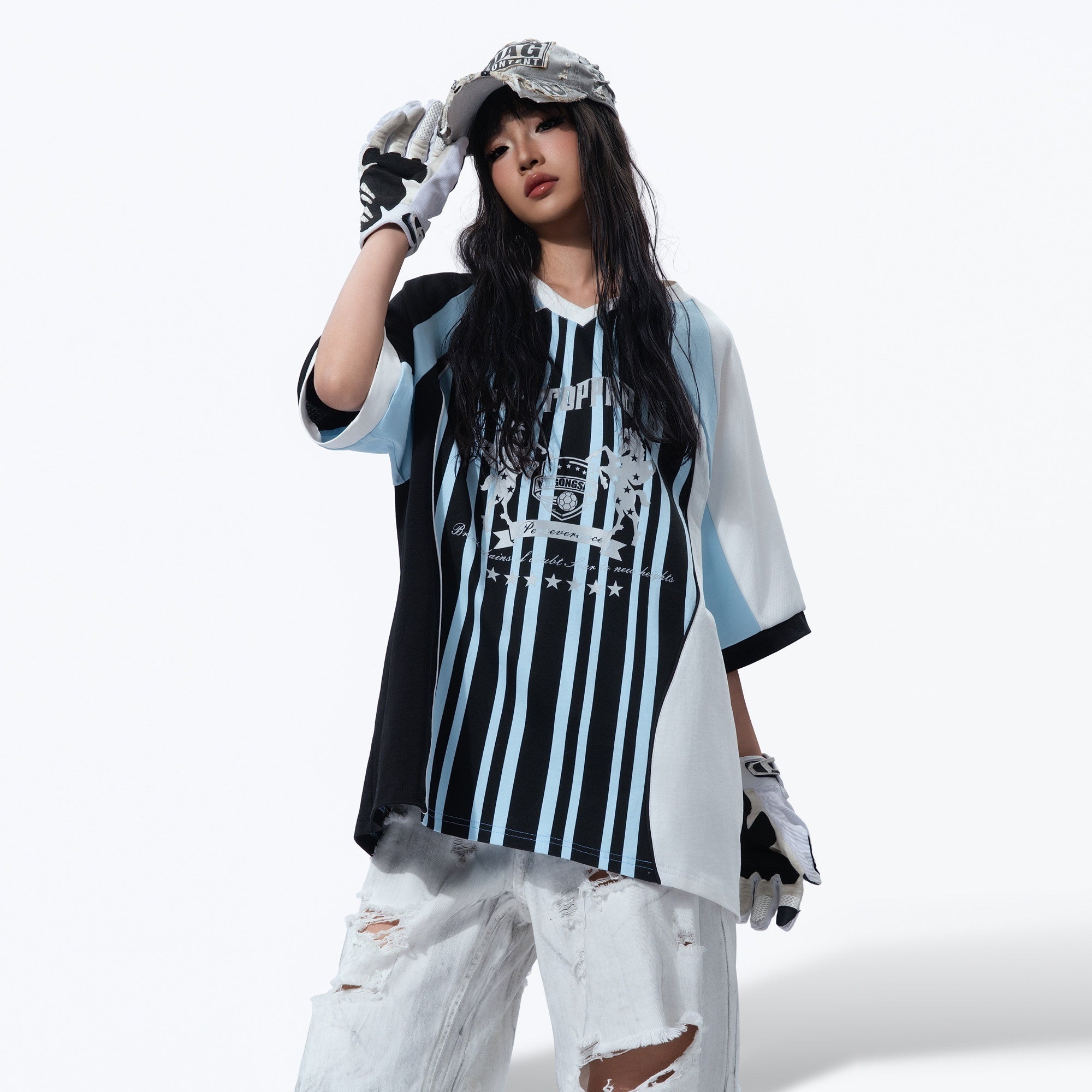 MOGONGSHE_Retro_Striped_Raglan_Colorblock_Women's_Jersey_Short_Sleeve_T-shirts_1040824321623_MISSTT