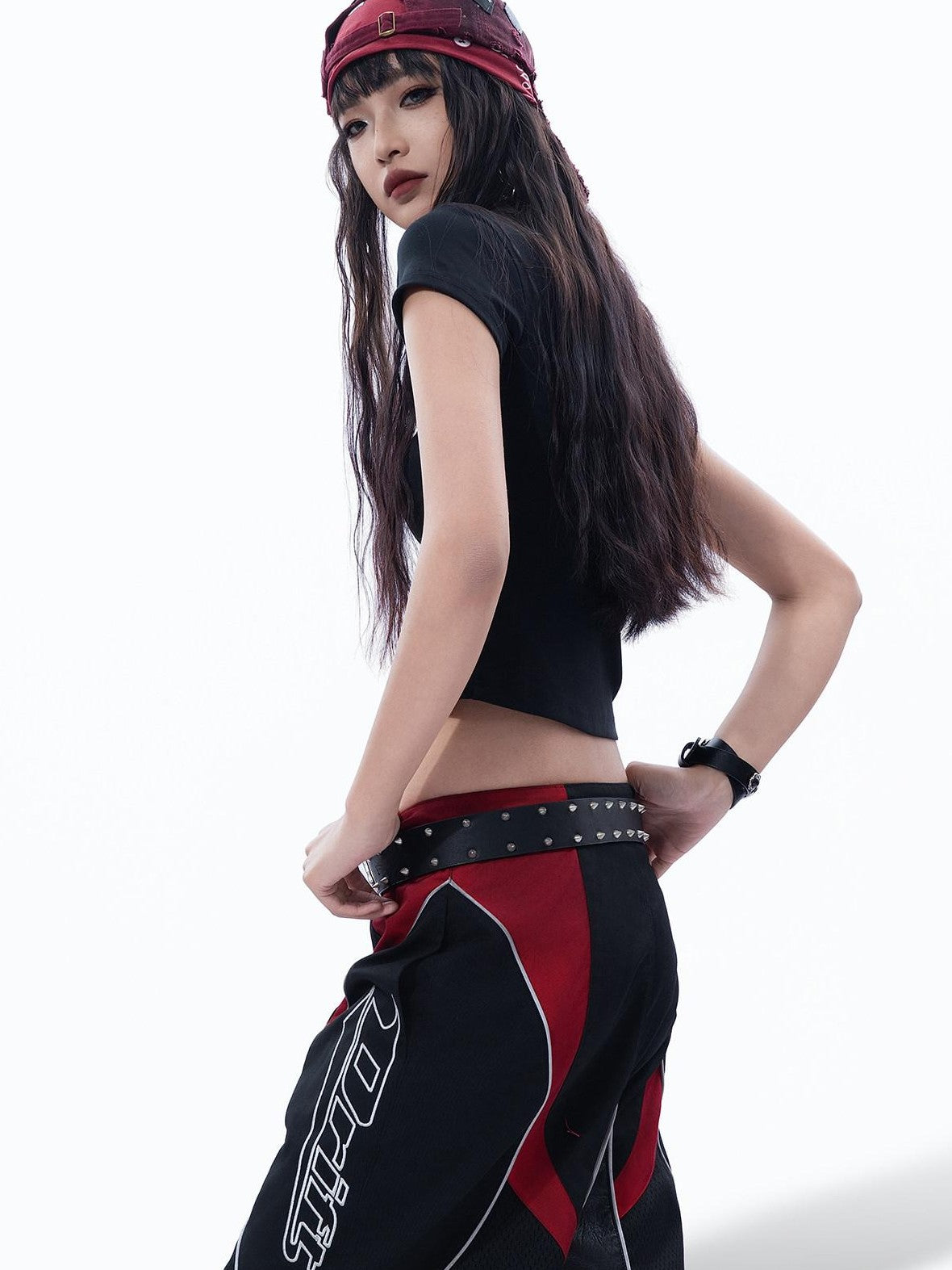 MOGONGSHE Sacred Heart Angel Dark Subculture Slim Fit Straight Shoulder Women's Crop Tops