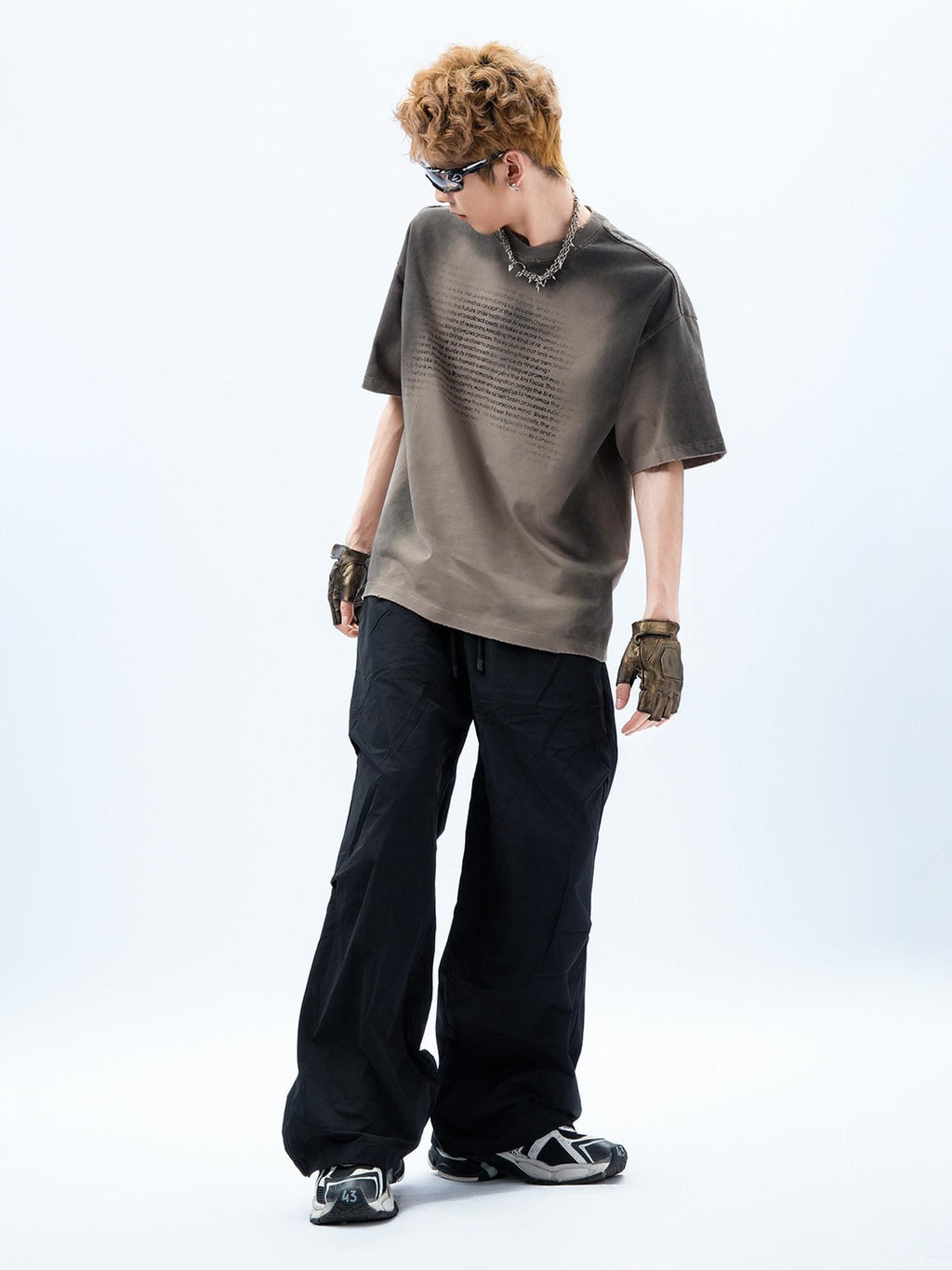 MOGONGSHE Techwear Three Dimensional Cut Drawstring Street Women's Wide-leg Pants