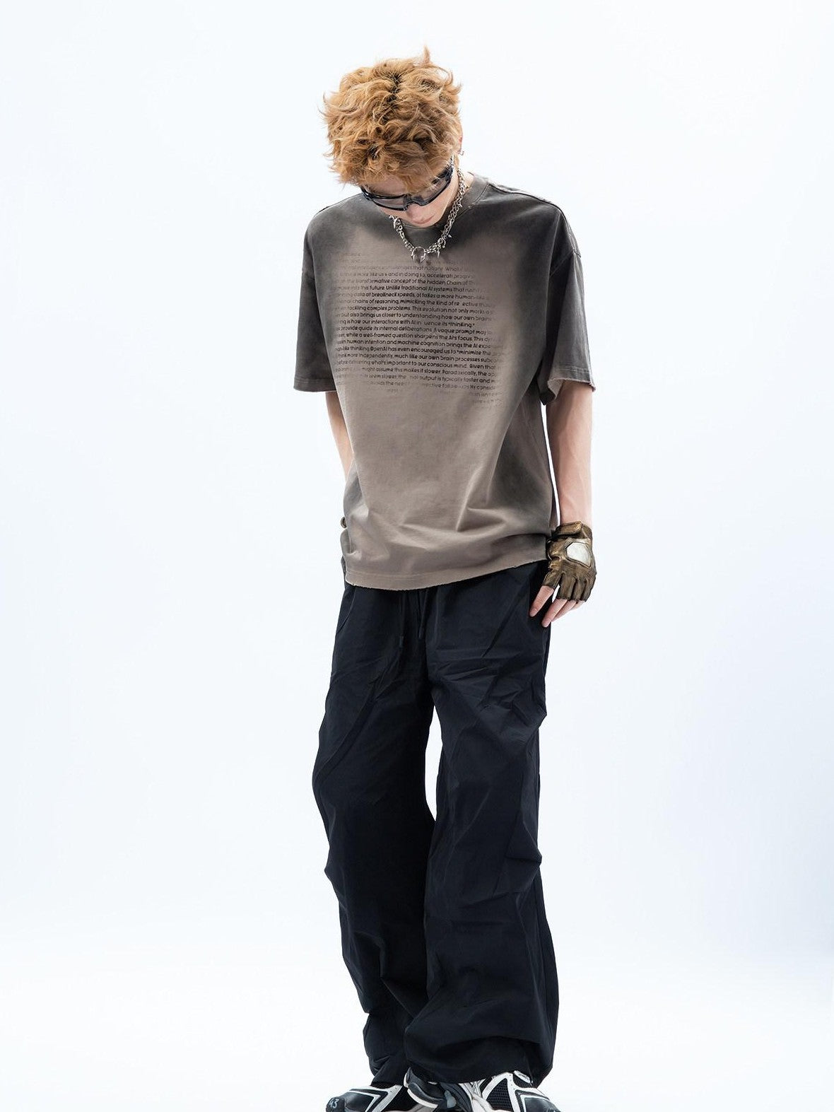 MOGONGSHE Techwear Three Dimensional Cut Drawstring Street Women's Wide-leg Pants