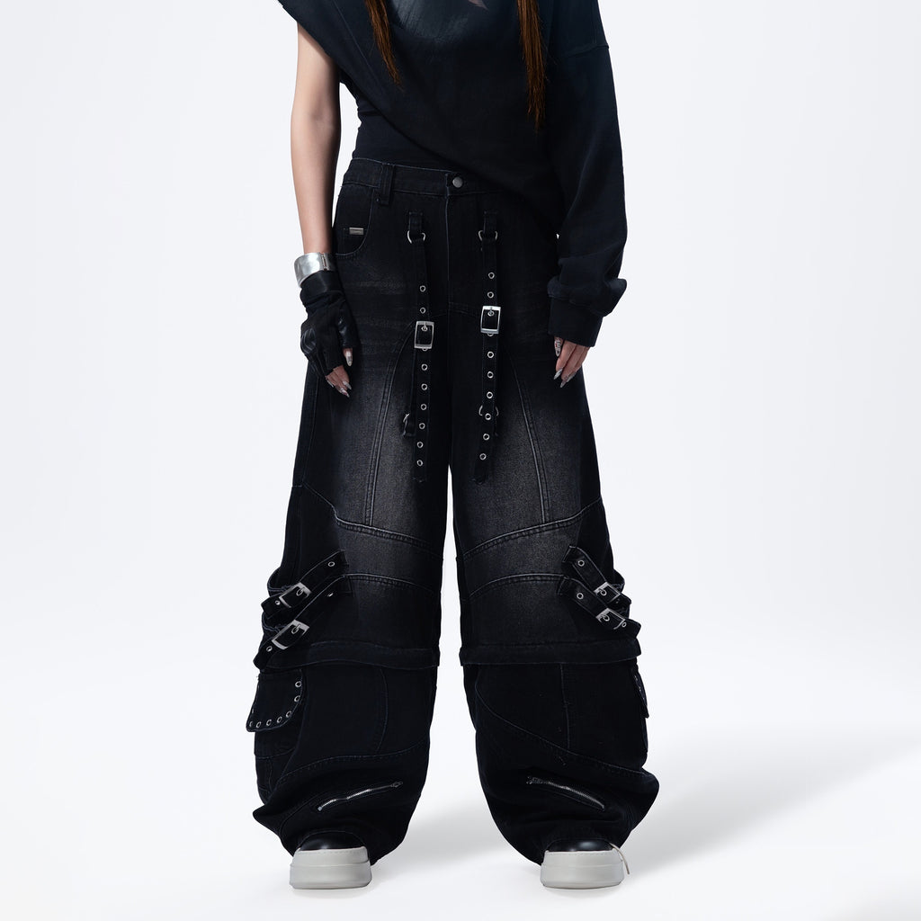 MOGONGSHE_Vintage_Washed_Distressed_Detachable_Ribbon_Women's_Denim_Cargo_Pants_981109750070_MISSTT
