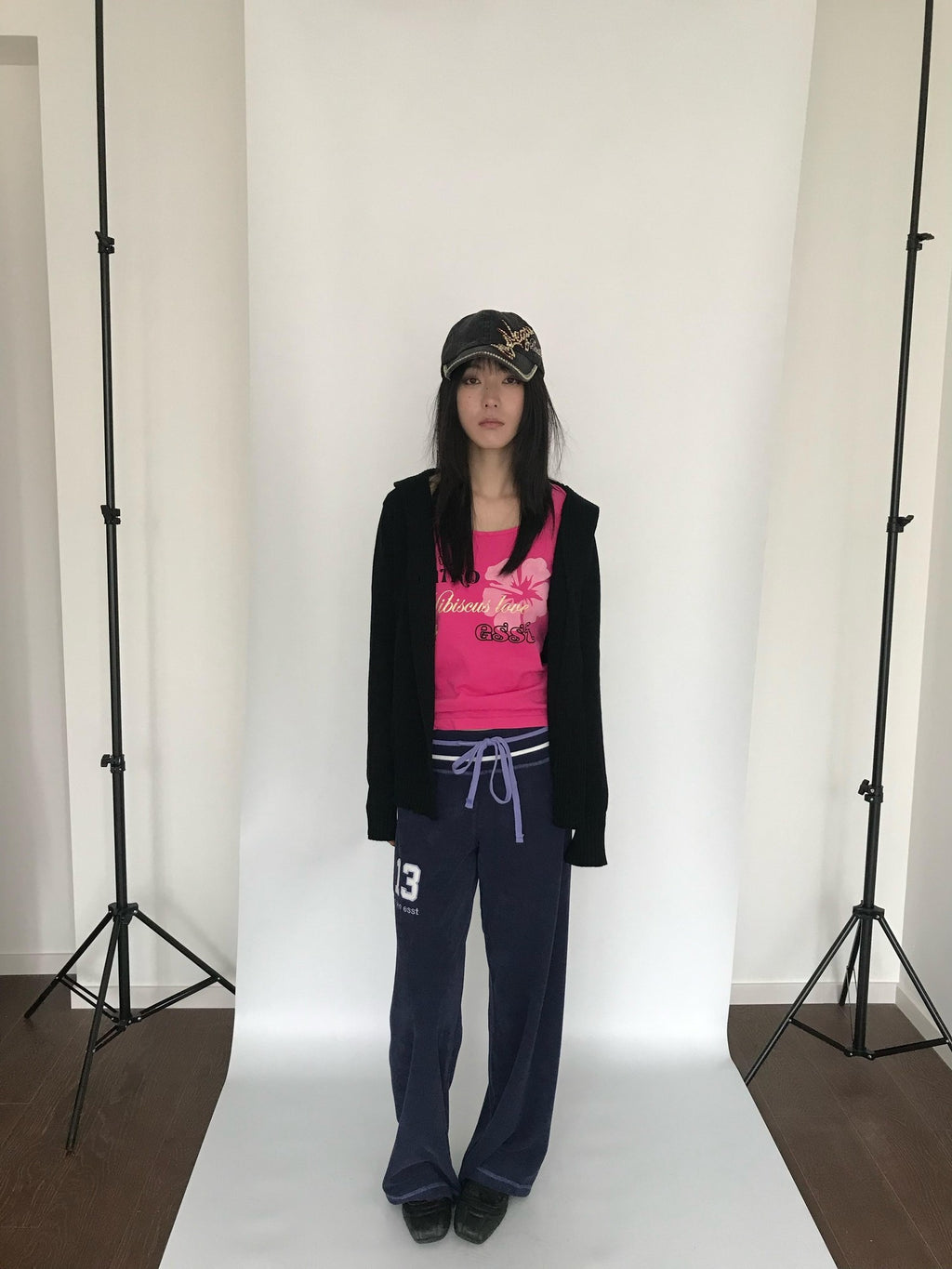 Miko esst Japanese Vintage Slim Fit Hooded Layering Women's Organic Cotton Zip-up Hoodies