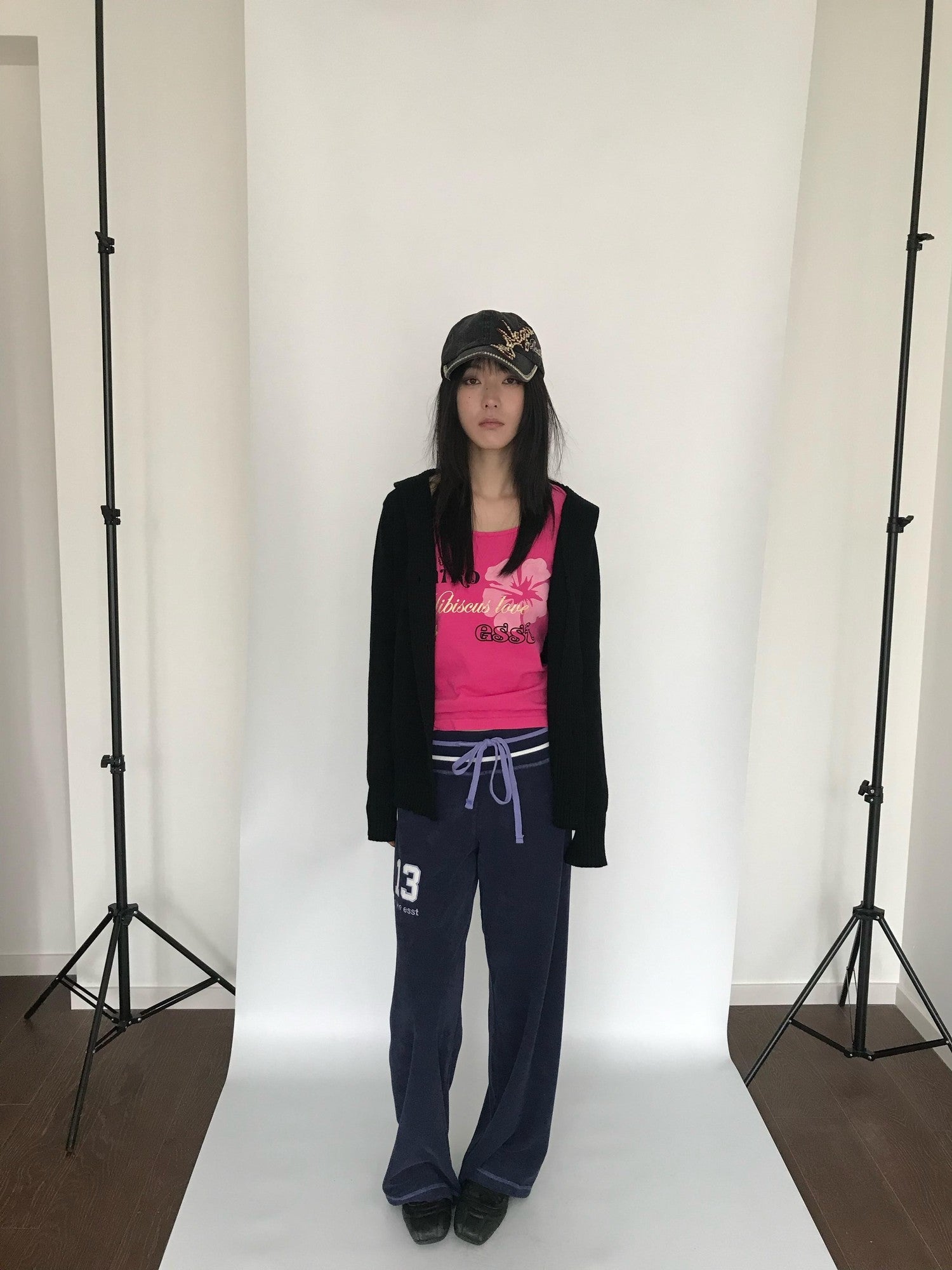 Miko esst Japanese Vintage Slim Fit Hooded Layering Women's Organic Cotton Zip-up Hoodies