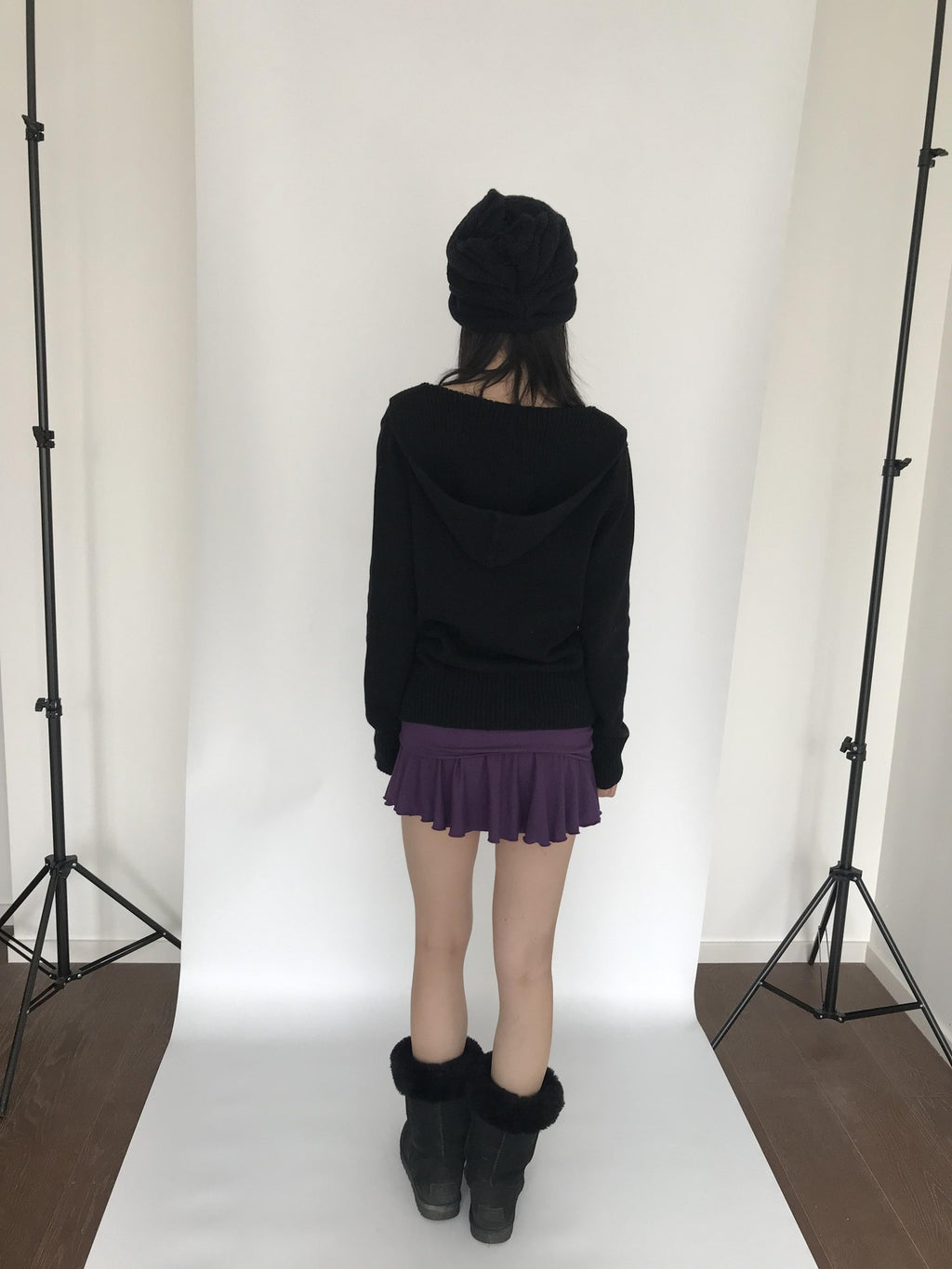 Miko esst Japanese Vintage Slim Fit Hooded Layering Women's Organic Cotton Zip-up Hoodies
