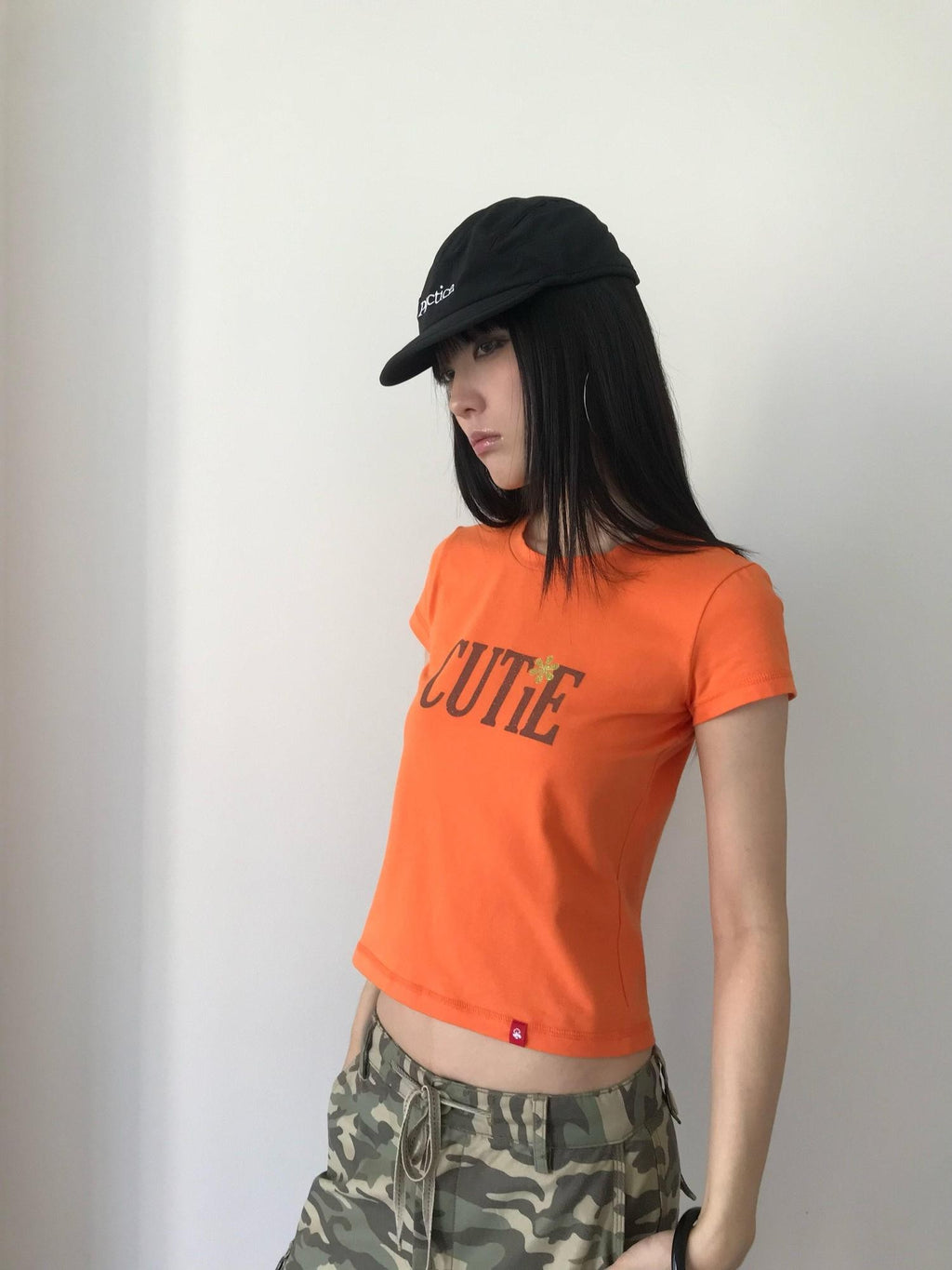 Miko esst Mint Green Vintage Print Glitter Set In Shoulder Women's Short Sleeve T-shirts