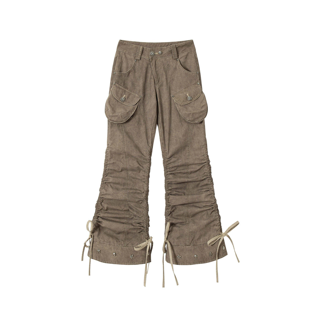 NO_ROMANCE_100_Percent_Cotton_Slim_Cargo_Original_Natural_Waist_Girls_Beige_Straight_Pants_MISSTT